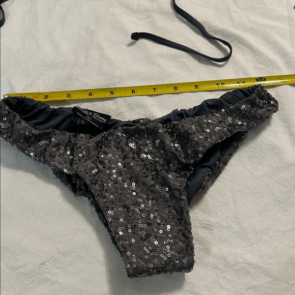 Beach Bunny dark gray sparkle bikini size S - Picture 5 of 5